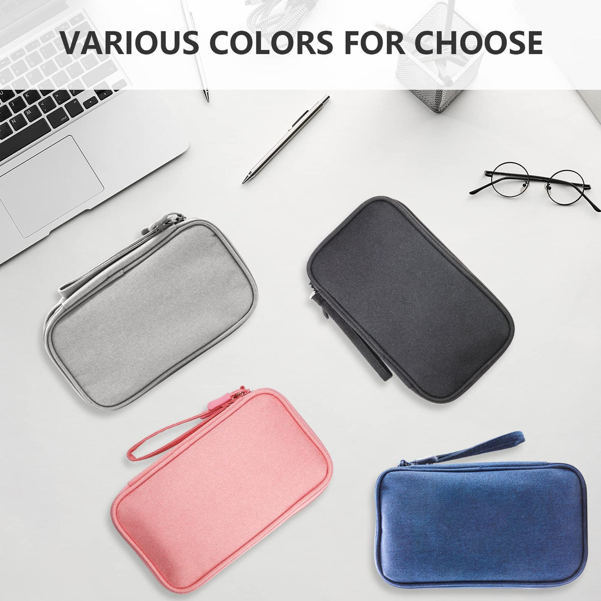 Teskyer Travel Cable Organiser Bag, Travel Essential, Black