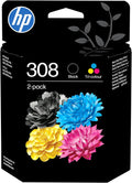HP 308 Black & Tri-colour Original Ink Cartridges 2-Pack