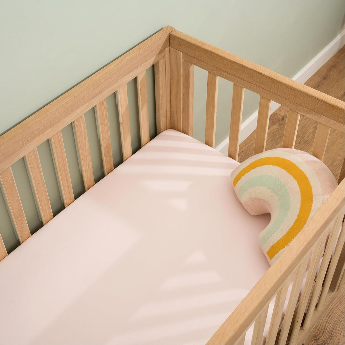 Clair de Lune 2 Pack Jersey Cotton Cot Bed Sheets 70 x 140 cm (Pink)