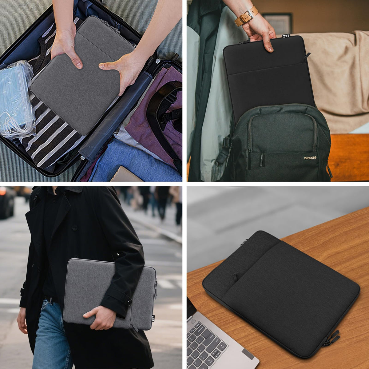 ZYB 16 Inch Laptop Sleeve Case,Shockproof Waterproof Notebook Case 16 Inch for 2021-2026 MacBook Pro 16 M5 M4 M3 M2 M1,16" Laptop Lenovo ThinkBook/IdeaPad HP Dell ASUS Acer Chromebook etc-Haze Blue