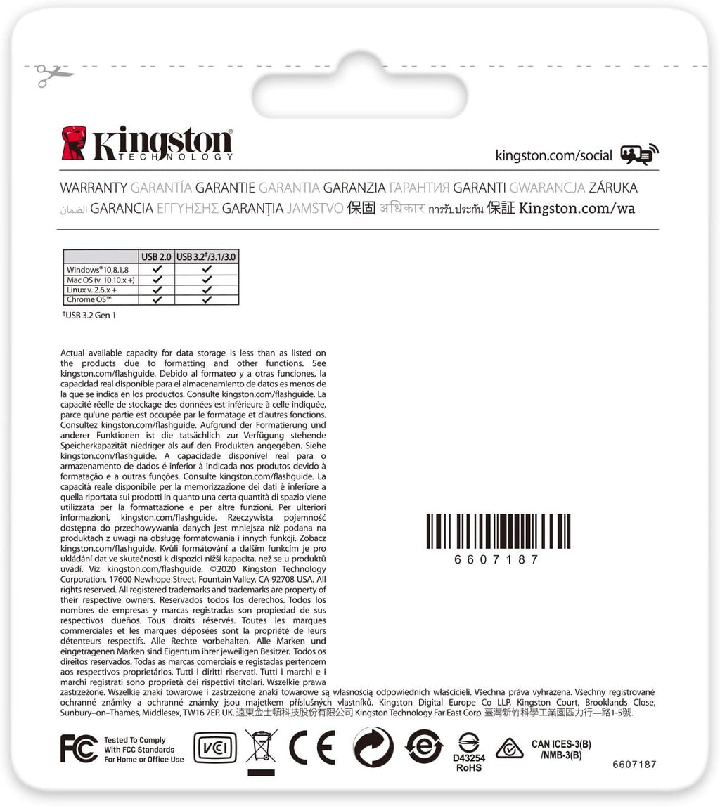Kingston DataTraveler Exodia M USB 3.2 Gen 1 DTXM/128GB - with Moving Cap (Black + Red)