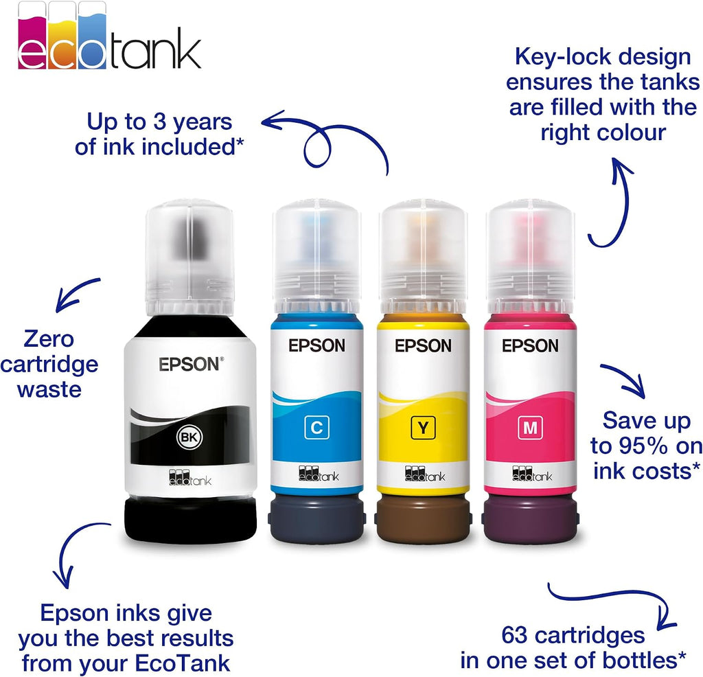 Epson EcoTank 102 Genuine Multipack Ink Bottles