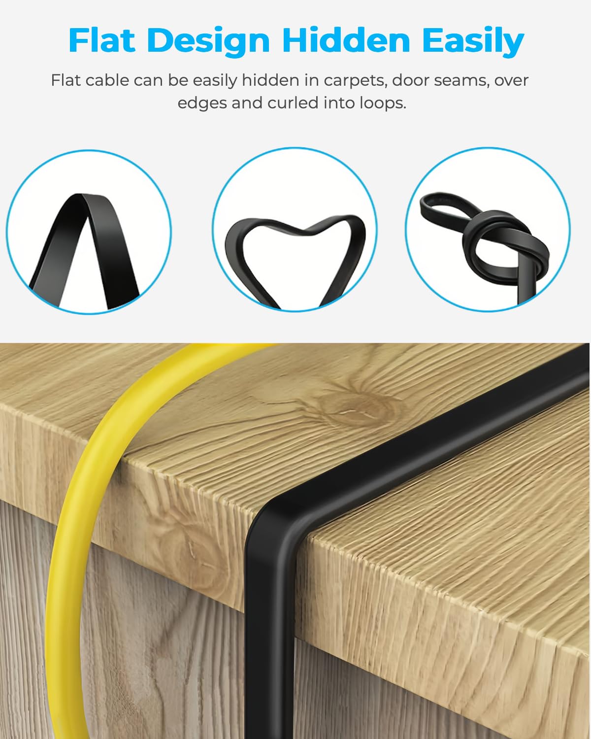 DDMALL Ethernet Cable 0.5m 1m 2m 3m 5m 10m 15m 20m Cat 8 Internet Cable