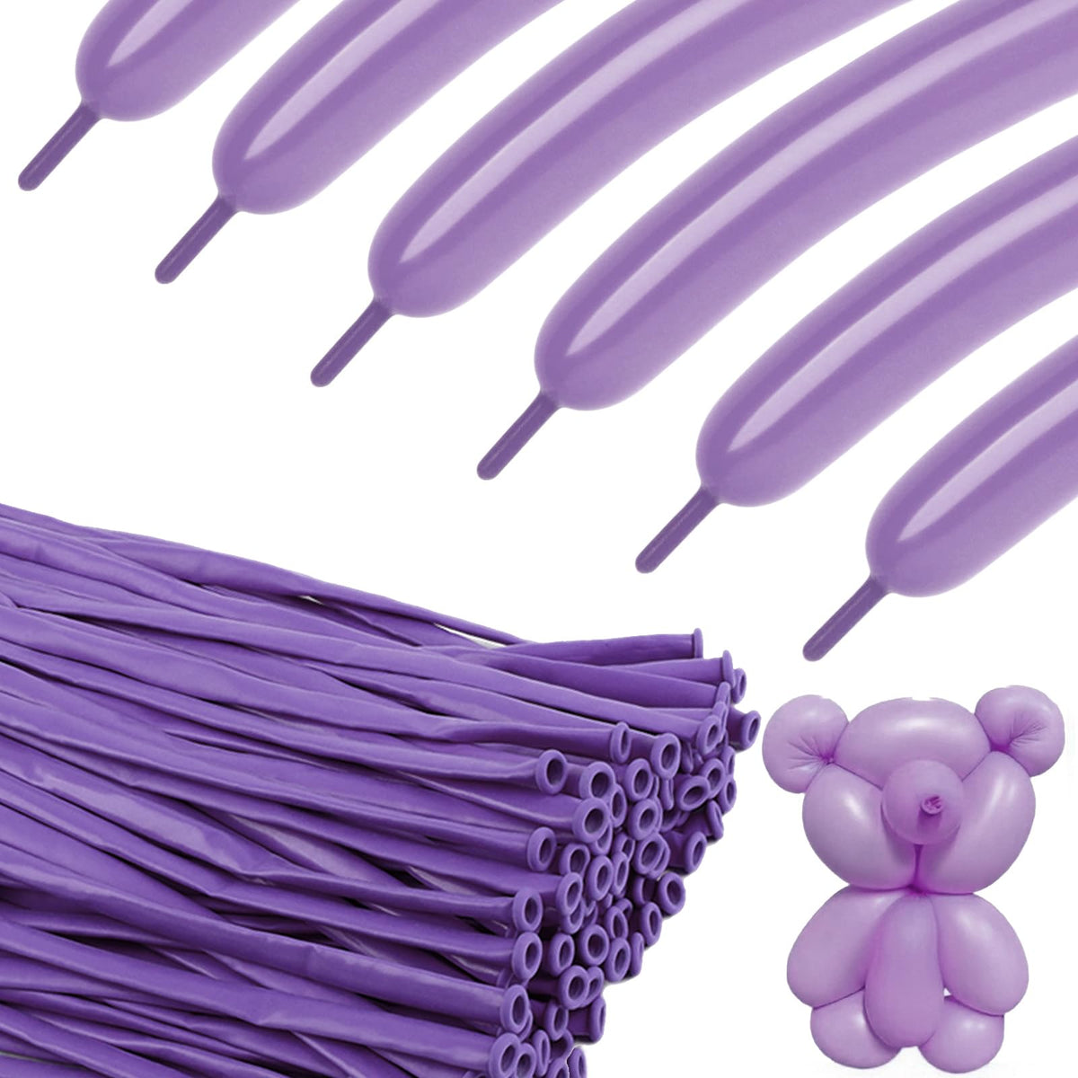 260 Balloons - Clear Long Balloons for Tying Balloon Arch & Balloon Ties