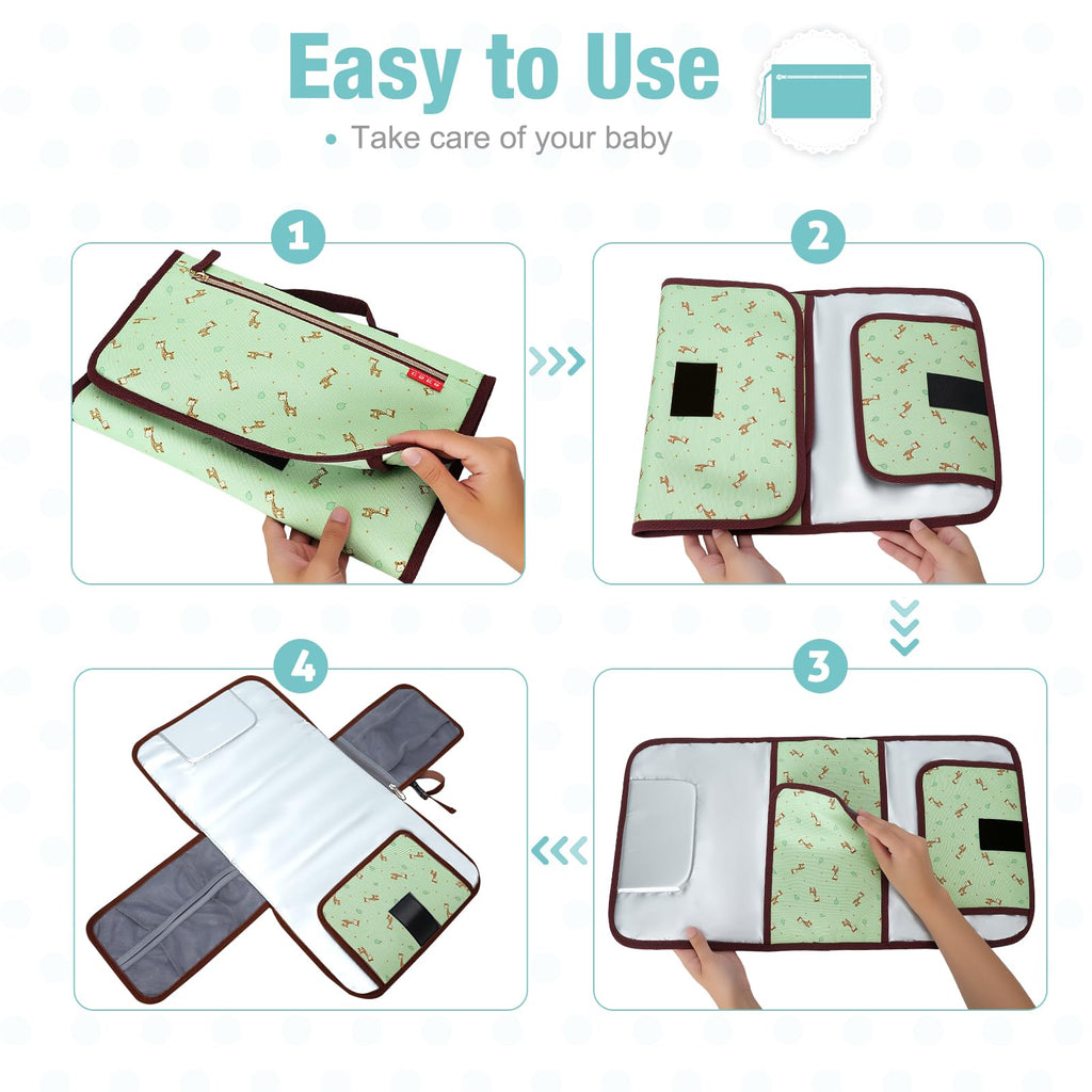 Lekebaby Portable Nappy Changing Mat Travel Baby Change Mat