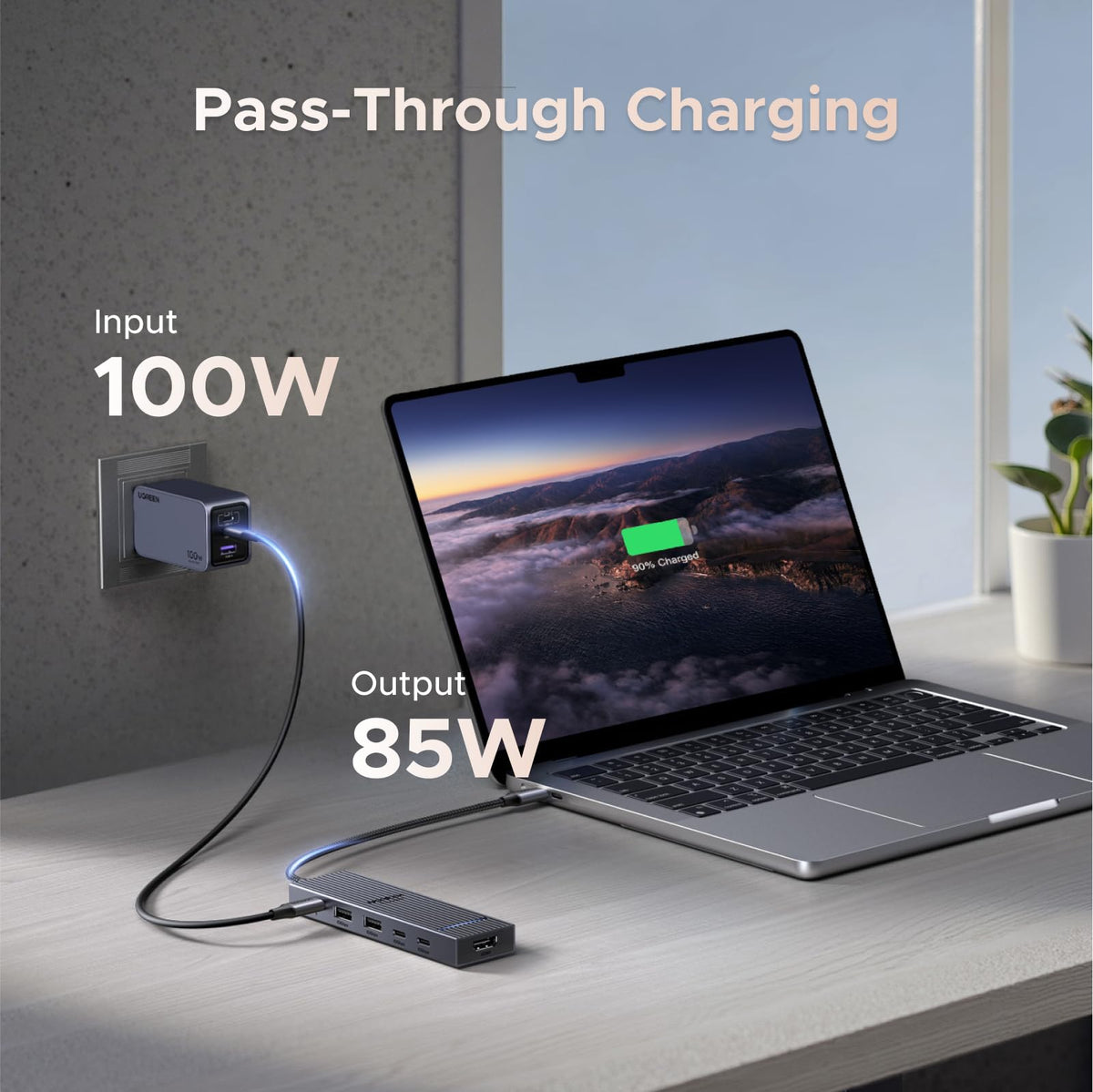 UGREEN USB C Hub, 9 in 1 Ethernet Adapter 4K@60Hz HDMI Docking Station