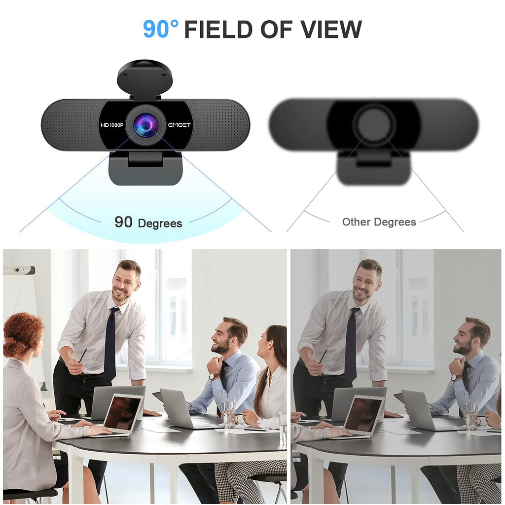 EMEET S600 4K Webcam for Streaming - Sony 1/2.55'' Sensor, PDAF Autofocus, 1080P@60FPS, 2 Noise Reduction Mics, Built-in Privacy Cover, 73° FOV, Streaming Camera for Live Commerce/Gaming/Beauty