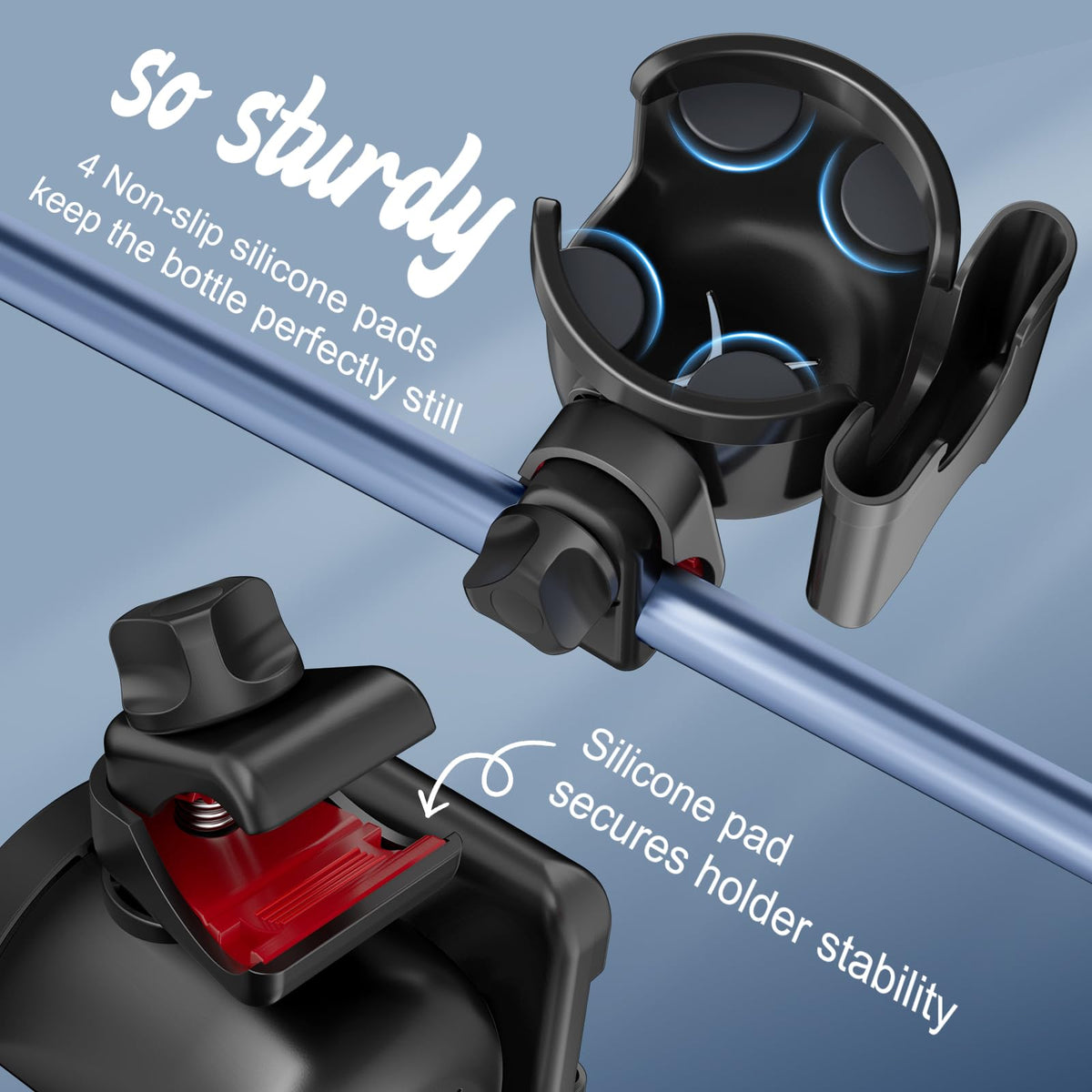 Wheelchair Cup Holder: Universal Cup Holder with Phone Holder for Pram Bike