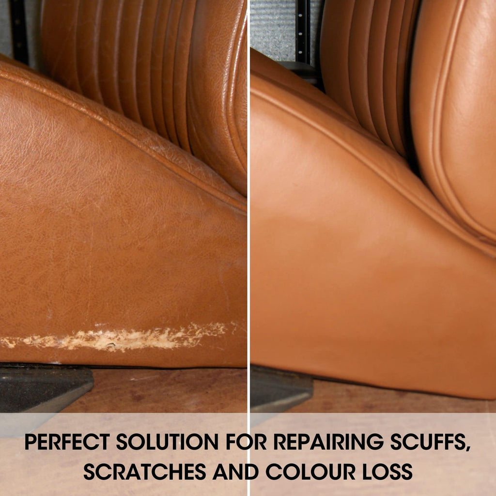Furniture Clinic Leather Repair Paint & Dye | Self Seal Colourant for Quick and Easy Leather Repair | Suitable for Sofas, Car Seat, Shoes, Handbag, and More - Dark Brown, 250ml