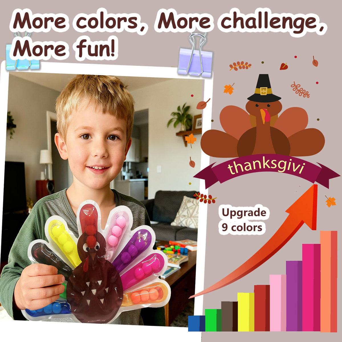 Color Sorting Sensory Toys, Fine Motor Skills Toys for Toddlers, Montessori Toys Preschool Learning Activitie, Sensory Activity Toy for Kids 3+ and Adults
