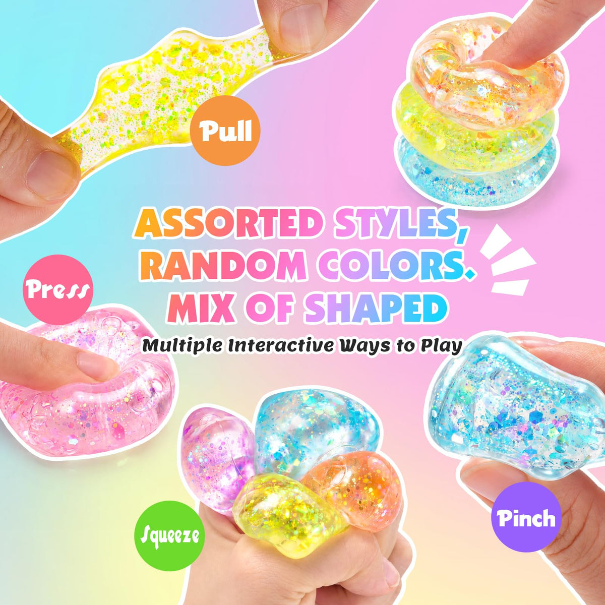 8 Pack Stress Cube ,Slow Rising Stress Balls for Adults