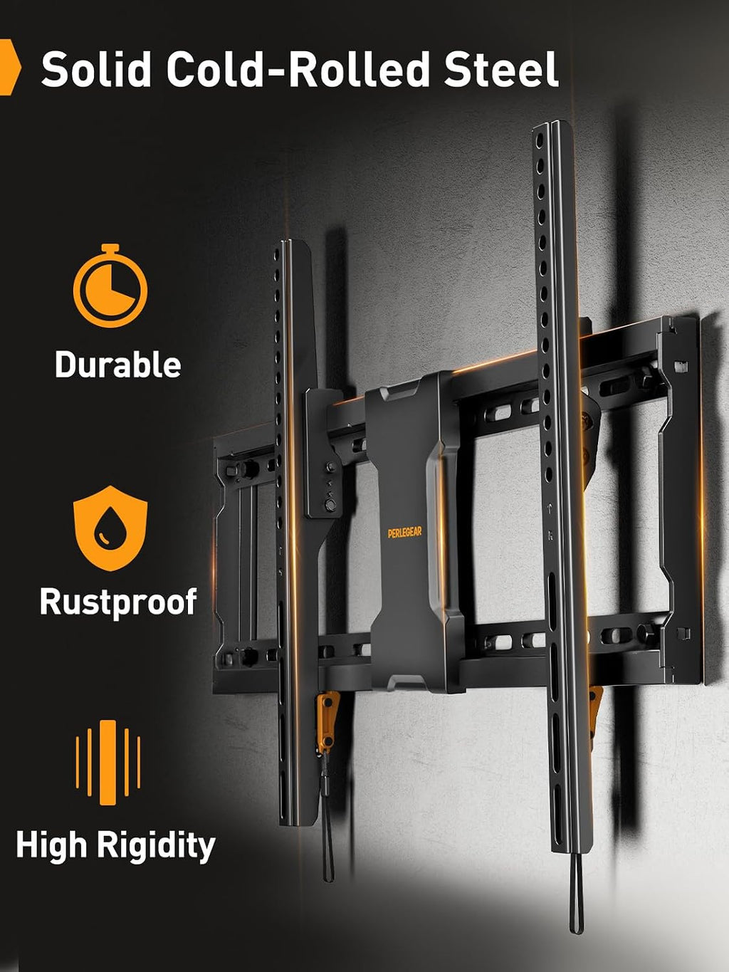 Perlegear Tilt TV Wall Bracket for 37–82 inch LCD LED TVs up to 60kg