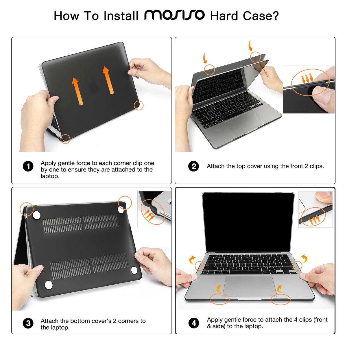 MOSISO Compatible with MacBook Air 13 inch Case 2026, Crystal Clear
