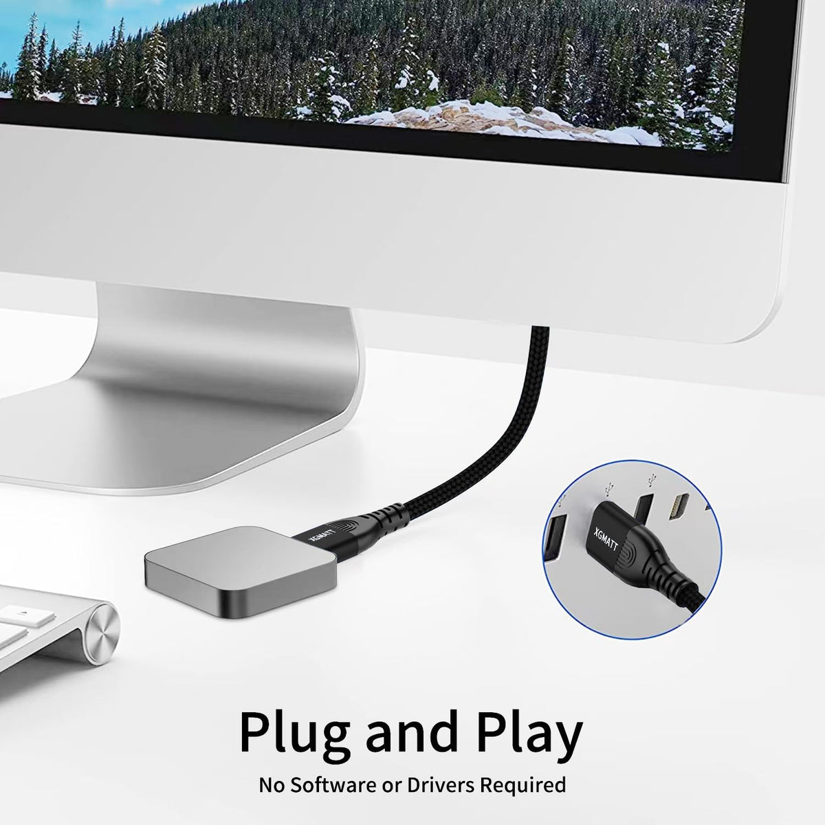 USB 3.0 Cable 2M,5Gbps High Speed Transfer USB Type A Male to Male Lead