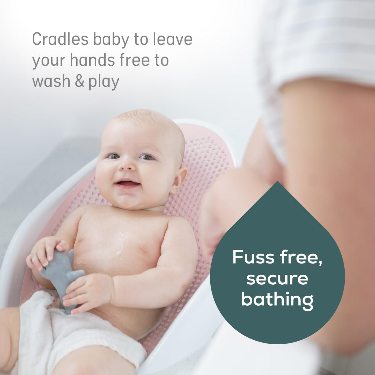 Angelcare - Baby Bath Support - Soft Touch Support - Water Level Indicator - Ideal for Babies Less Than 6 Months Old - Aqua