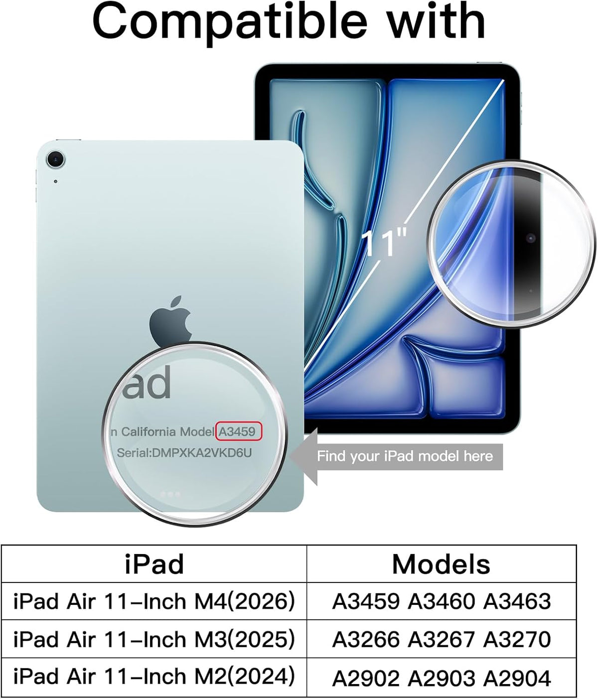 JETech Screen Protector for iPad Air 11" M4/M3/M2, 2-Pack