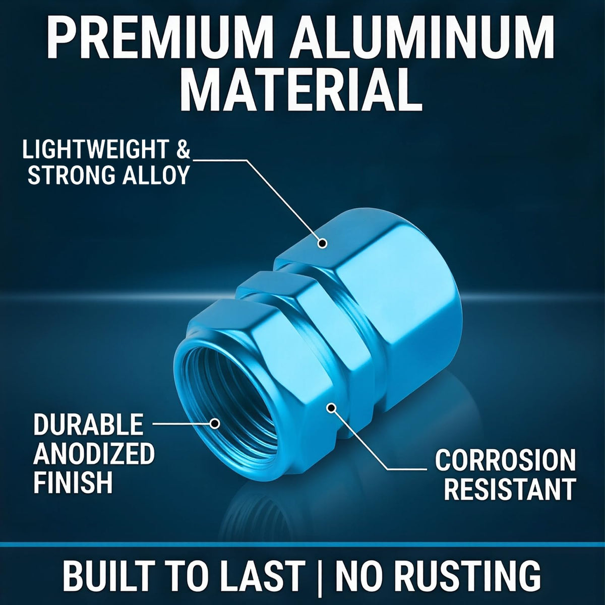 Aluminum Tire Valve Caps,8 Pcs Dustproof Stem Covers