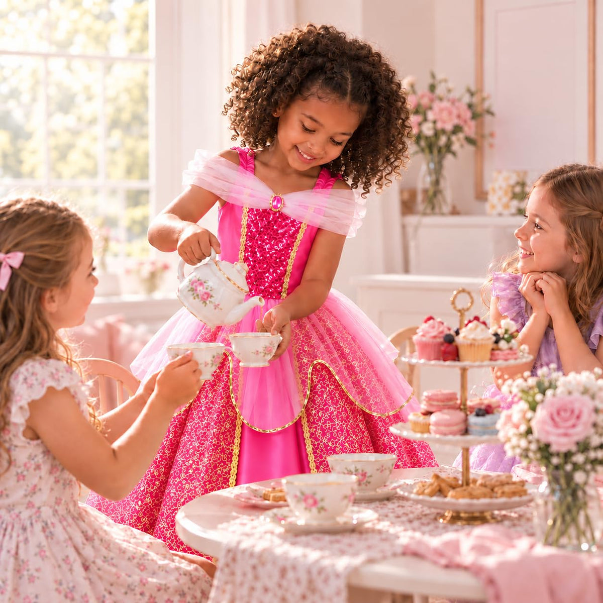 Meland Light Up Princess Dress for Girls Ages 3-10, Halloween Costume Party