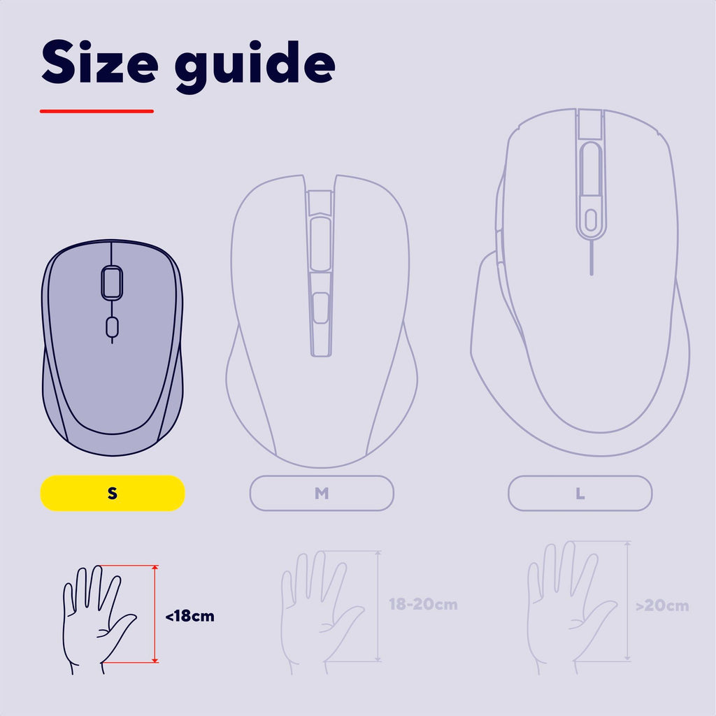 Trust Silent Wireless Mouse, Battery Included, 800-1600 DPI