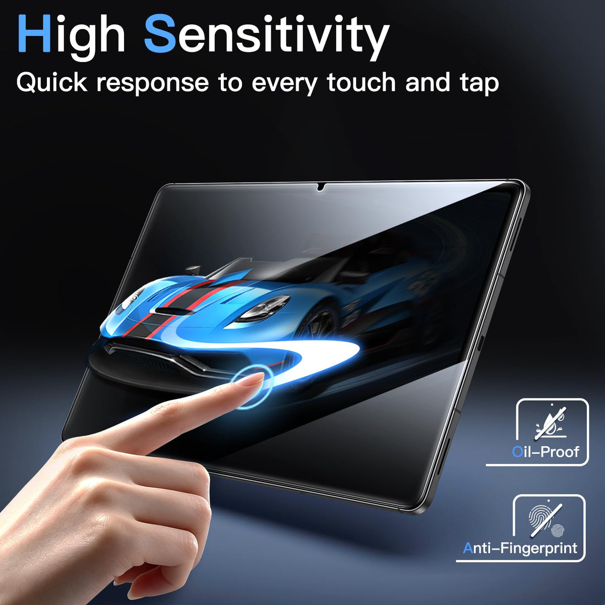 JETech Screen Protector for Samsung Galaxy Tab S8 Ultra 14.6", 2-Pack