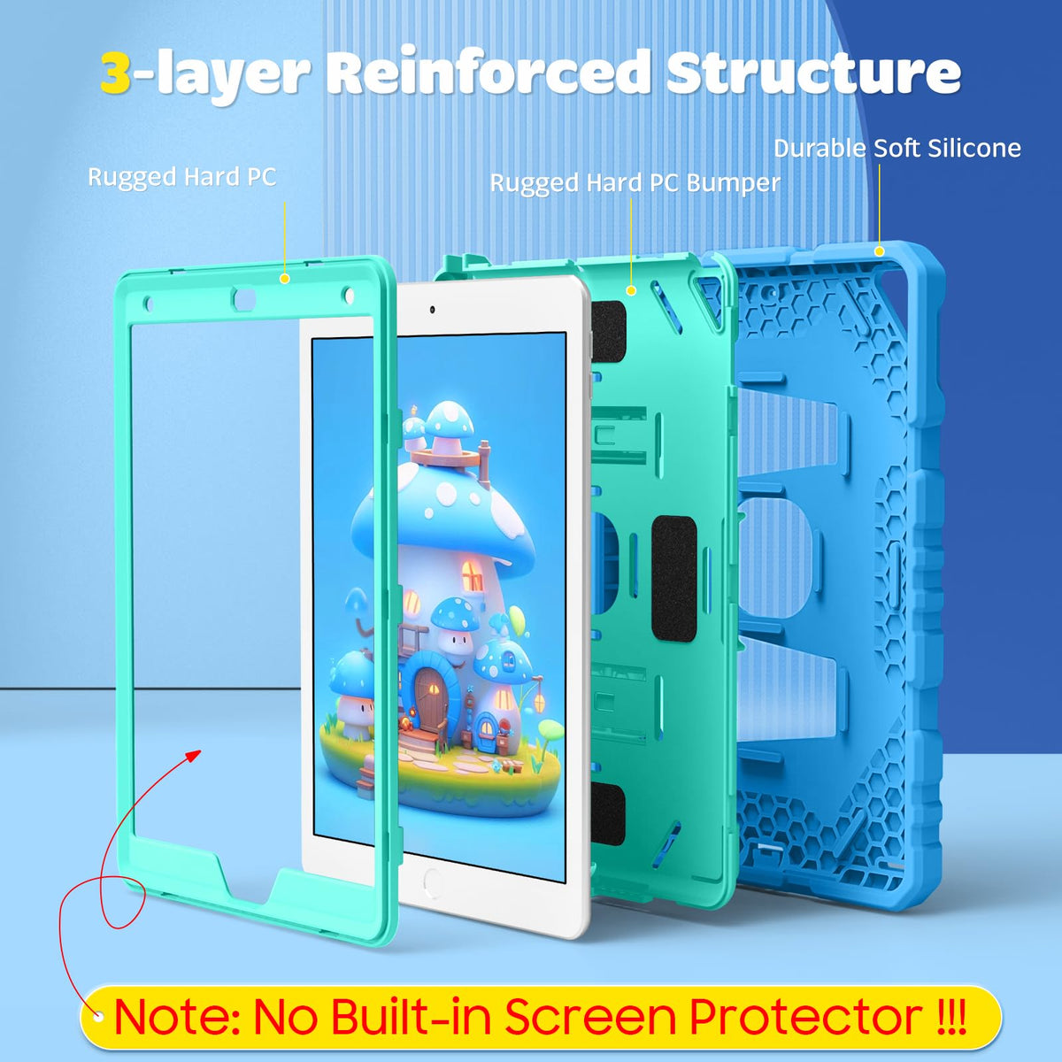 FINTIE Kid-Friendly Case for iPad 9th / 8th / 7th Generation 10.2 Inch