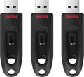 SanDisk 32GB Ultra USB 3.0 Flash Drive, USB stick, memory stick with transfer speeds up to 130MB/s, Password protection, RescuePRO Deluxe software for data recovery, Triple Pack, Black