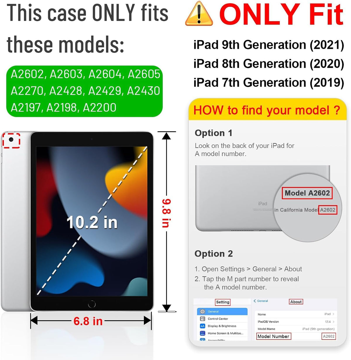 FINTIE Case for iPad 9th / 8th / 7th Generation (2021/2020/2019) 10.2 Inch