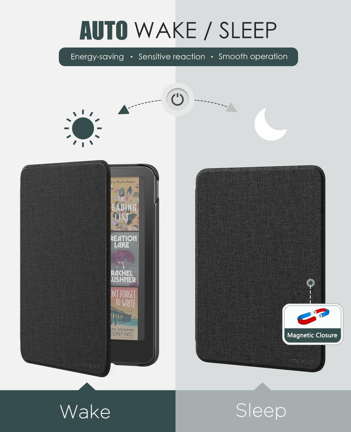 MoKo Case for 7" Kindle Paperwhite 12th Gen&Colorsoft 2024, Space Gray