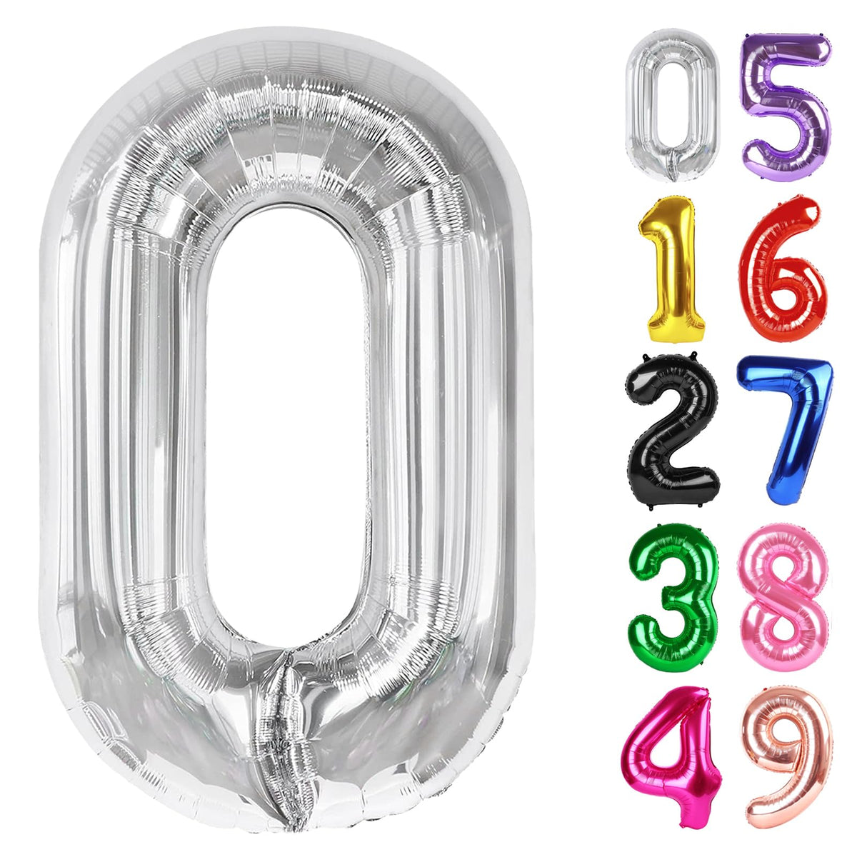Laser Silver 6 Balloon - Number Balloon 40 Inch, 6th Hot Pink Decorations