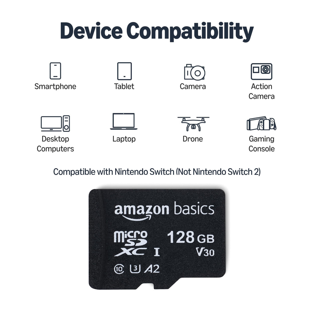 Amazon Basics 1TB Micro SD Card, Read Speed Up to 200MB/s, 1-Pack
