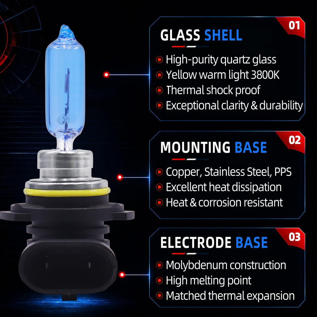Sinoparcel H15 Headlight Bulb, OEM Replacement, Standard 3200K Warm White