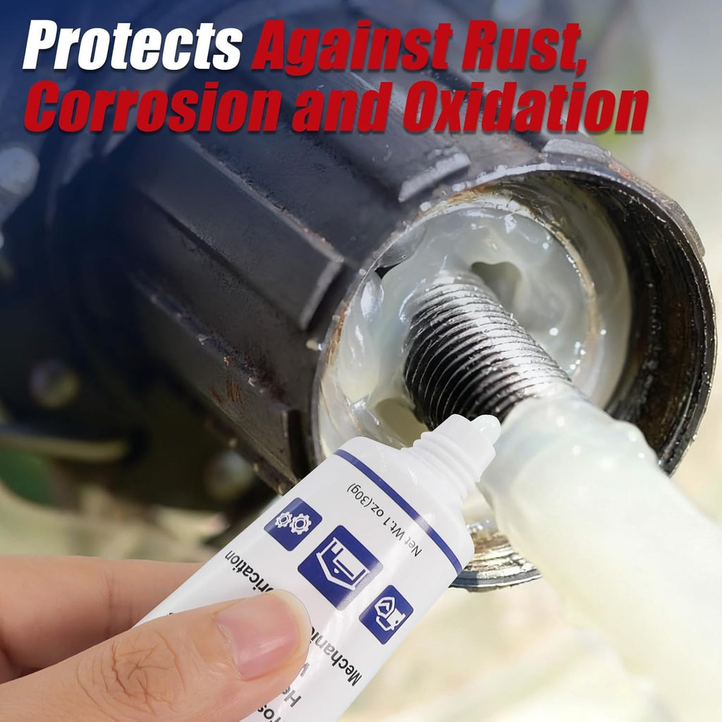 KEZE Grease Ceramic Brake Lube Automotive Heat Resistant, Rust Corrosion Protection Moisture-Proof Stop Squeal Synthetic Pin Grease for Bushing Caliper Pin Brake Pad,30g Each, 1-Pack