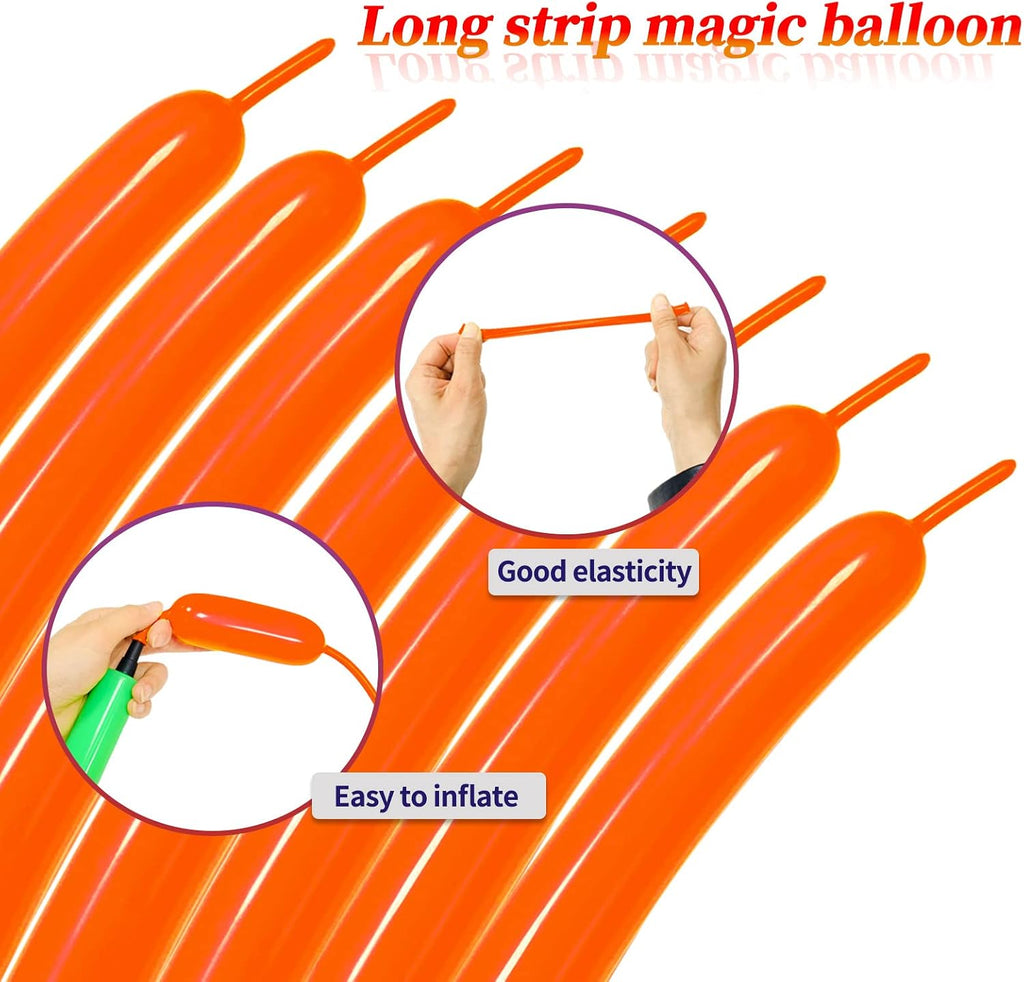 100Pcs clear 260 Balloons Clear Long Skinny Latex Balloon for Animal Ballons, Premium Quality Balloons for Beginners Baloons Making Kid's Carnivals Party Decoartion