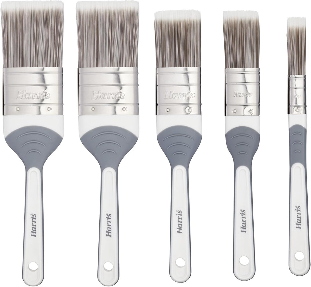 Harris Seriously Good Paintbrush Set, 5 Brush Pack, 1 x 0.5, 1 x 1, 1 x 1.5, 2 x 2 Paint Brushes