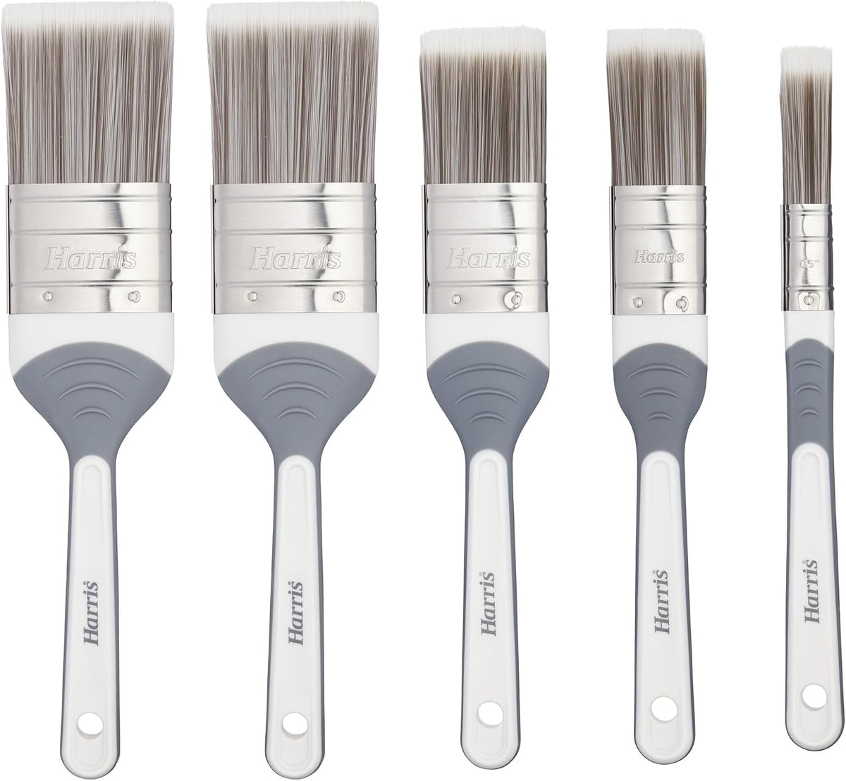 Harris Seriously Good Paintbrush Set, 5 Brush Pack, 1 x 0.5, 1 x 1, 1 x 1.5, 2 x 2 Paint Brushes