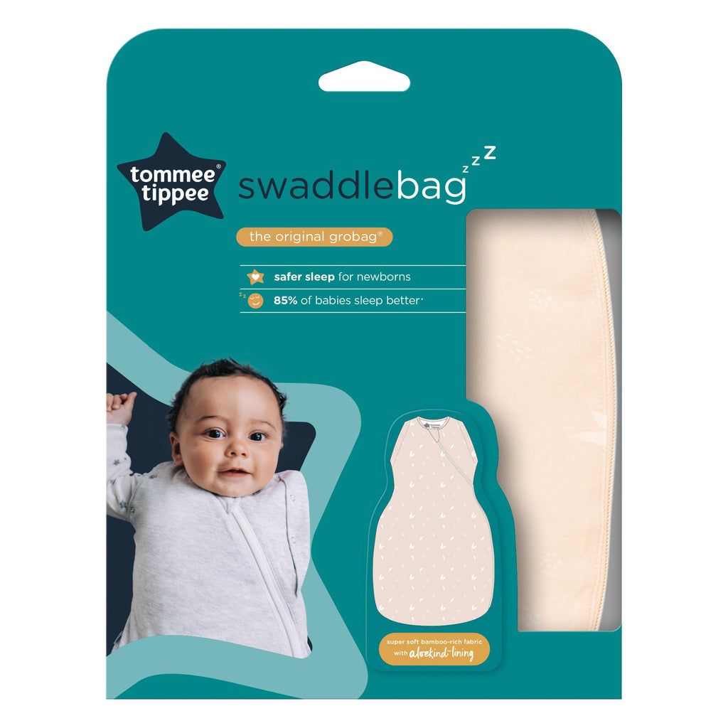 Tommee Tippee Baby Sleeping Bag for Newborns, The Original Grobag Swaddle Bag, Hip-Healthy Design, Soft Bamboo-Rich Fabric, 0-3m