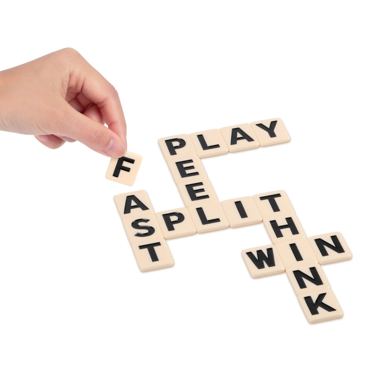 Bananagrams Classic Word Game, 144 Tiles in Banana Pouch, Travel Game