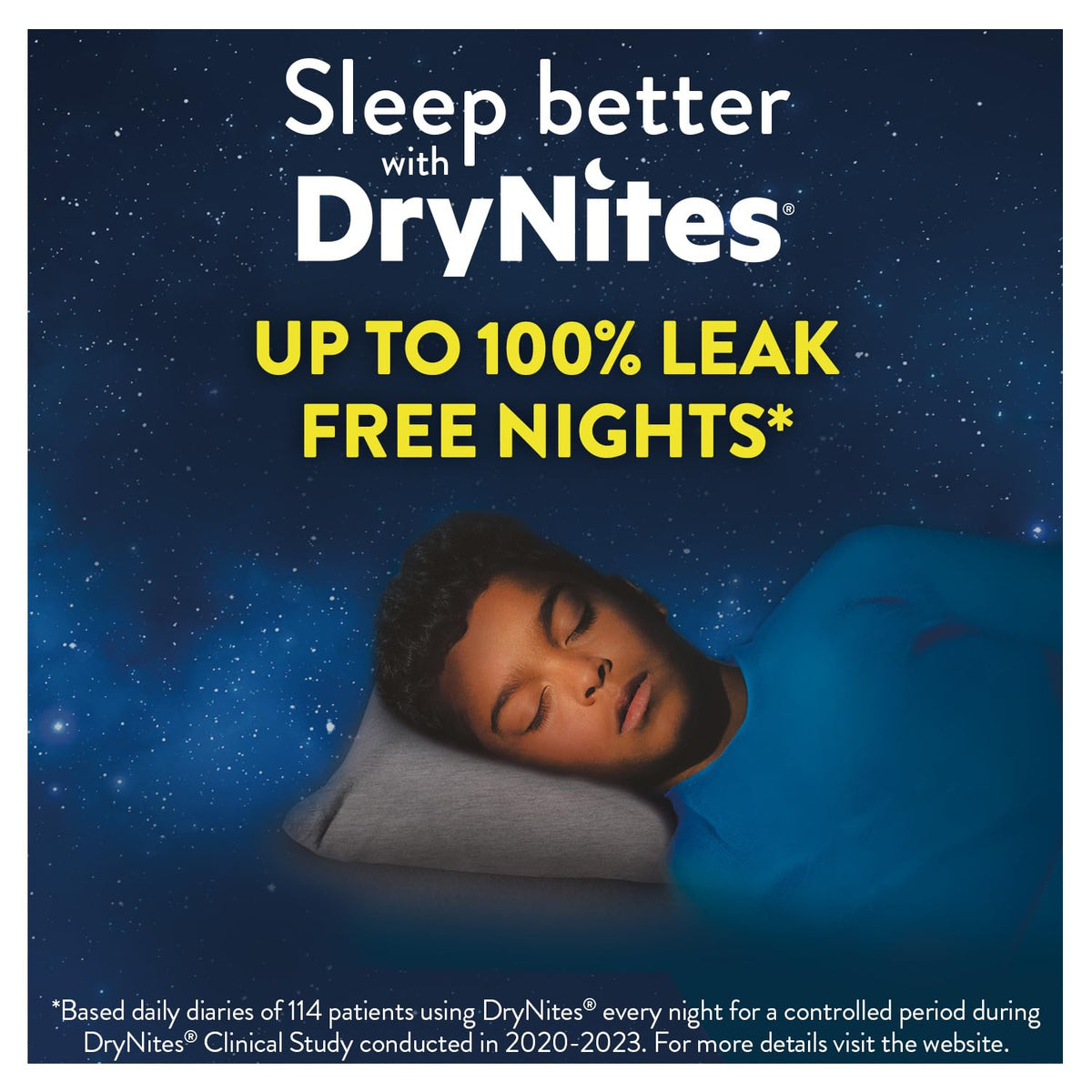 HUGGIES DryNites, Pyjama Pants, Boys 13+ Years (48-60KG), 33 x Bedwetting Pants, Up to 100% Leak Free Nights