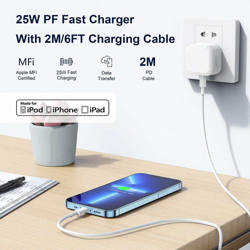 iPad Charger,USB C to Lightning Fast Charging Cable and Plug Charge for Apple Pro 9.7 10.5 12.9 inch 2nd Generation/Air 3rd/Mini 4 5th Gen/i Pad 5th 6th 7th 8th 9th 10.2"(2017-2021)/iPhone 14 13 12 11