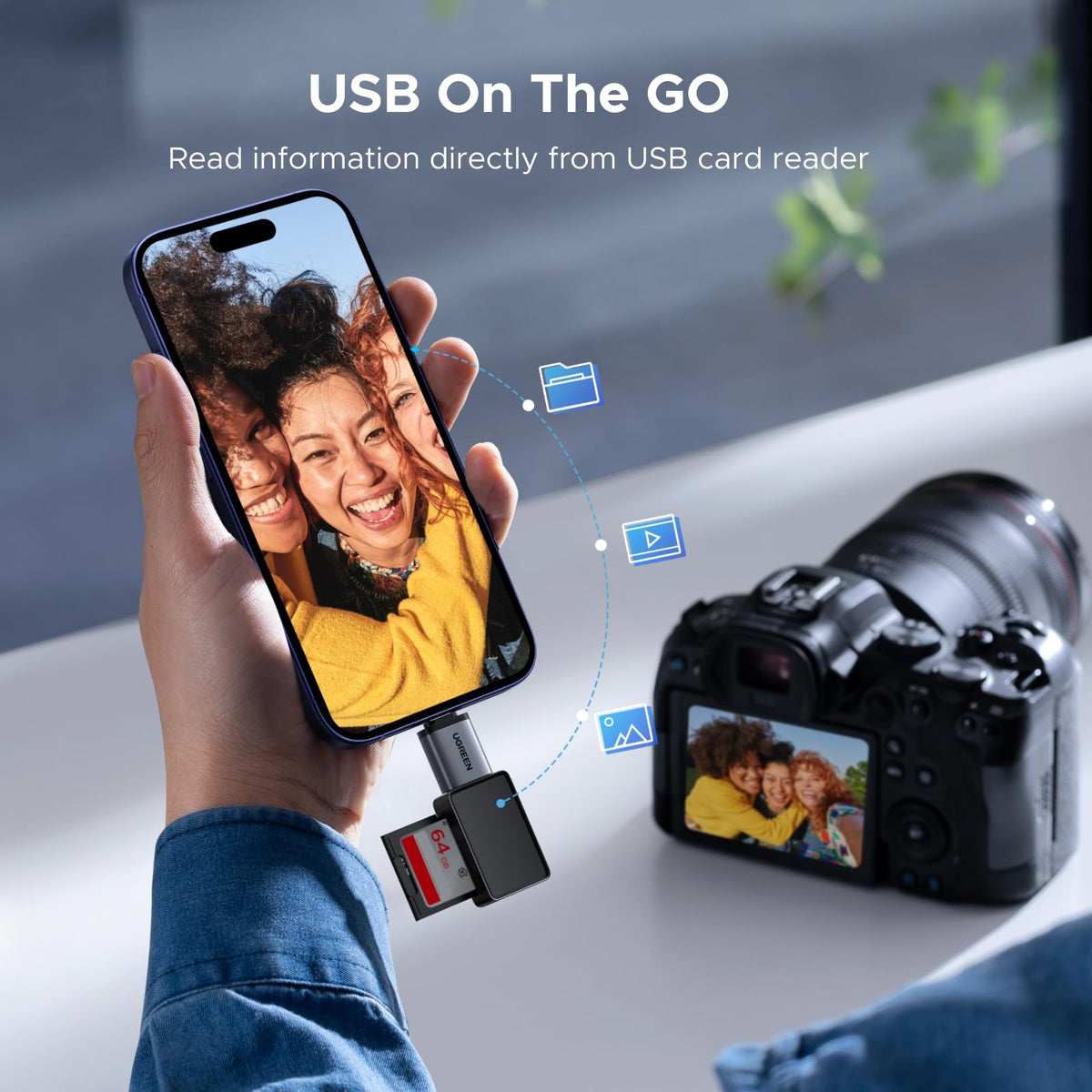 UGREEN 10Gbps USB C to USB Adaptor 2 Pack for iPhone, iPad, MacBook, Galaxy
