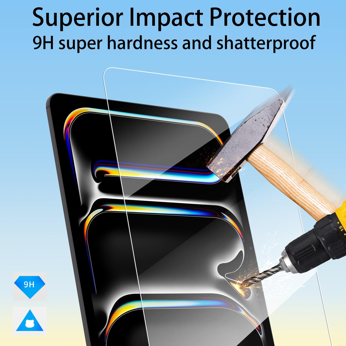 4youquality 2-Pack for iPad Pro 11" & iPad Air 5/4 10.9" Screen Protector