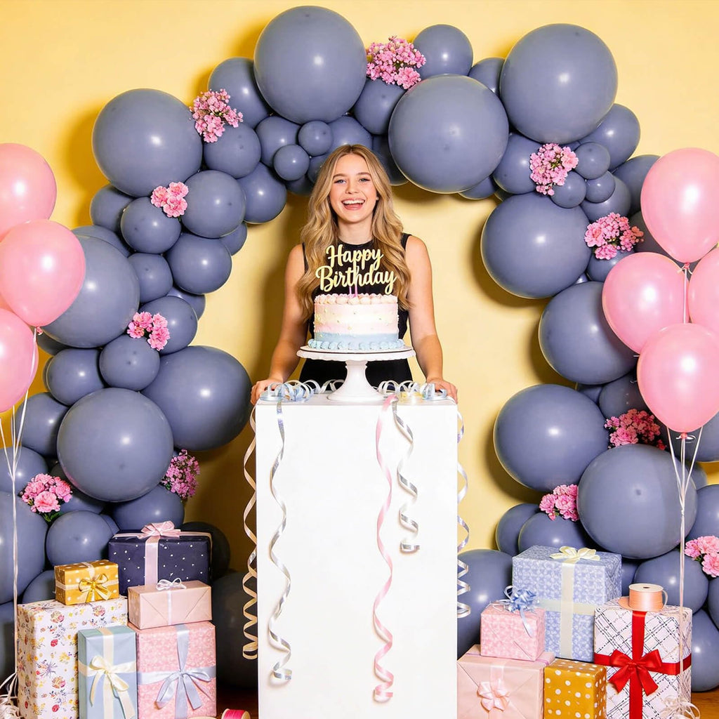 110pcs Black Balloon 12 inch, Black Latex Balloons for Birthday Party Baby Shower Wedding(with 2 Ribbons).