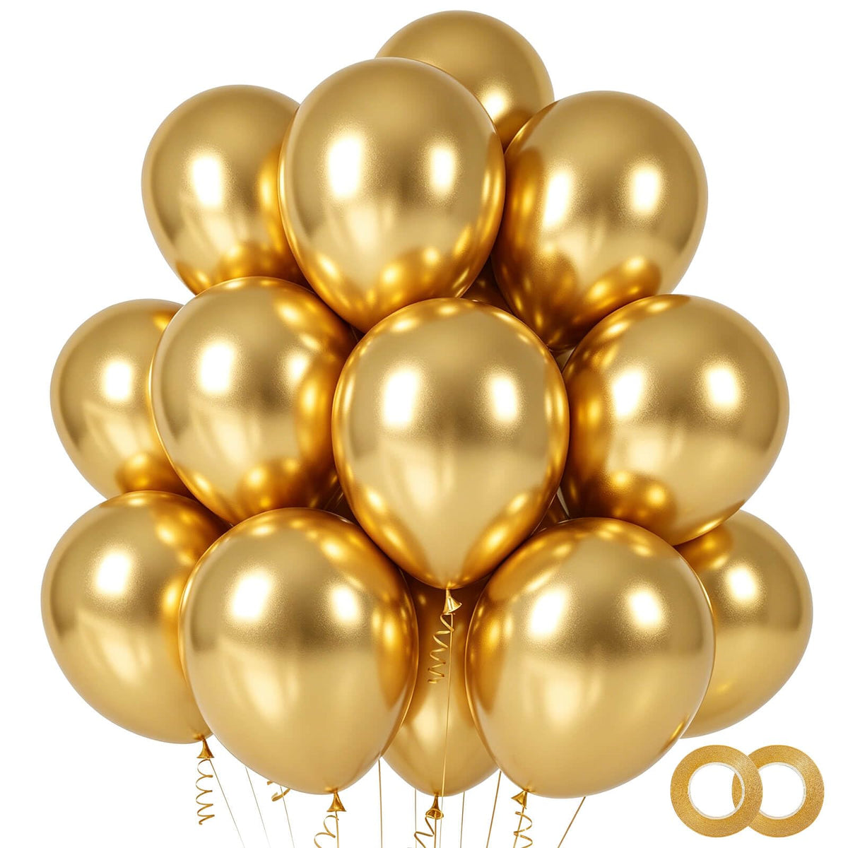 ASIYUHY Yellow Balloon 12 inch 100 Pack Thick Latex Helium Balloons