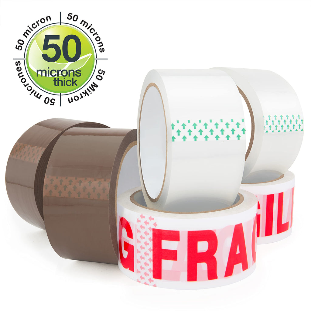 Rapesco 1697 Strong Packing Tape 50mm x 60m, Clear, Pack of 2