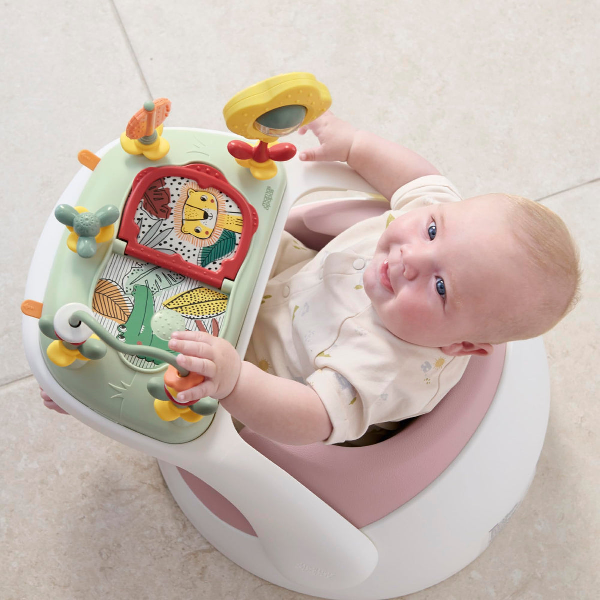 Mamas & Papas Baby Snug Floor Seat and Activity Tray - Clay