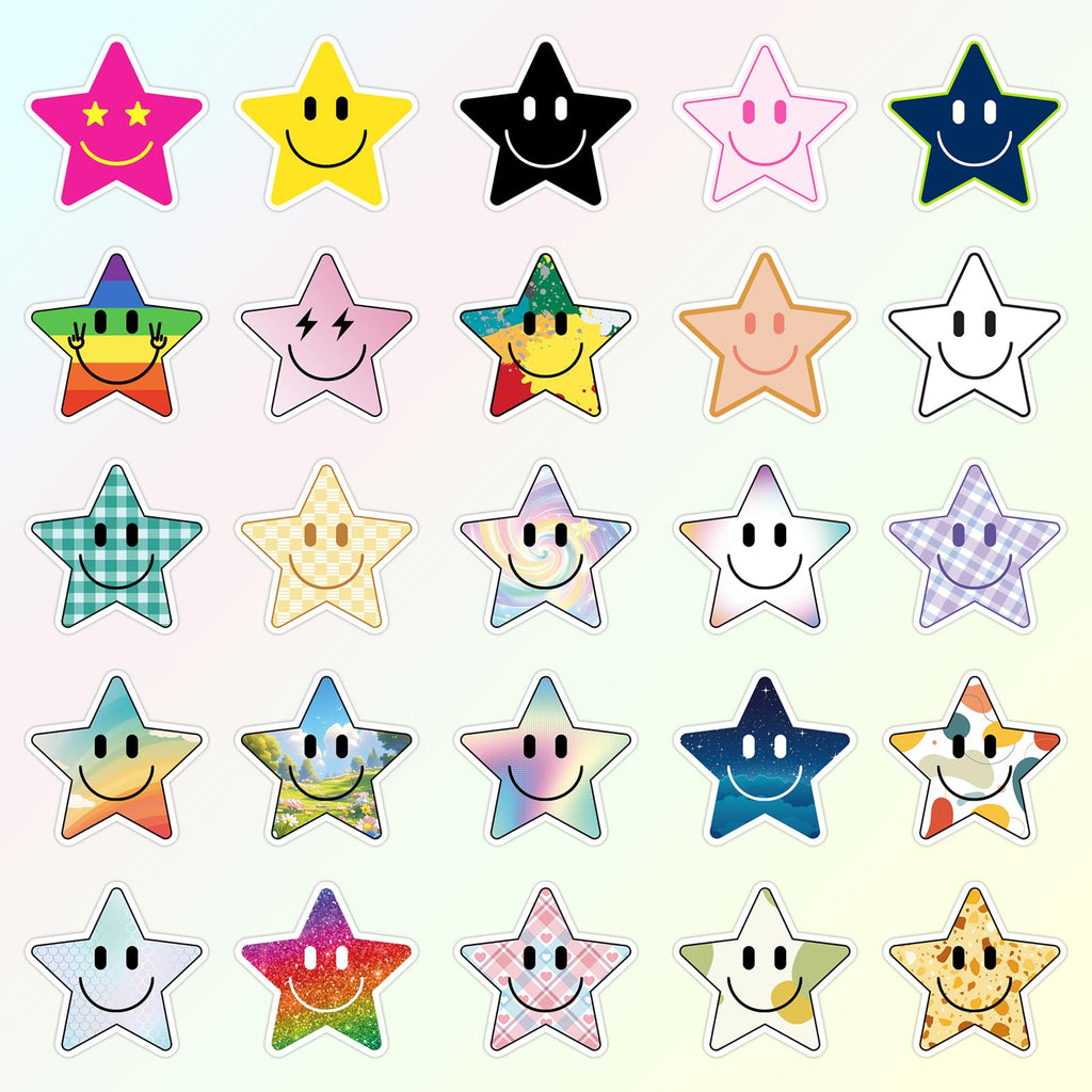 100PCS Smile Neon Stickers