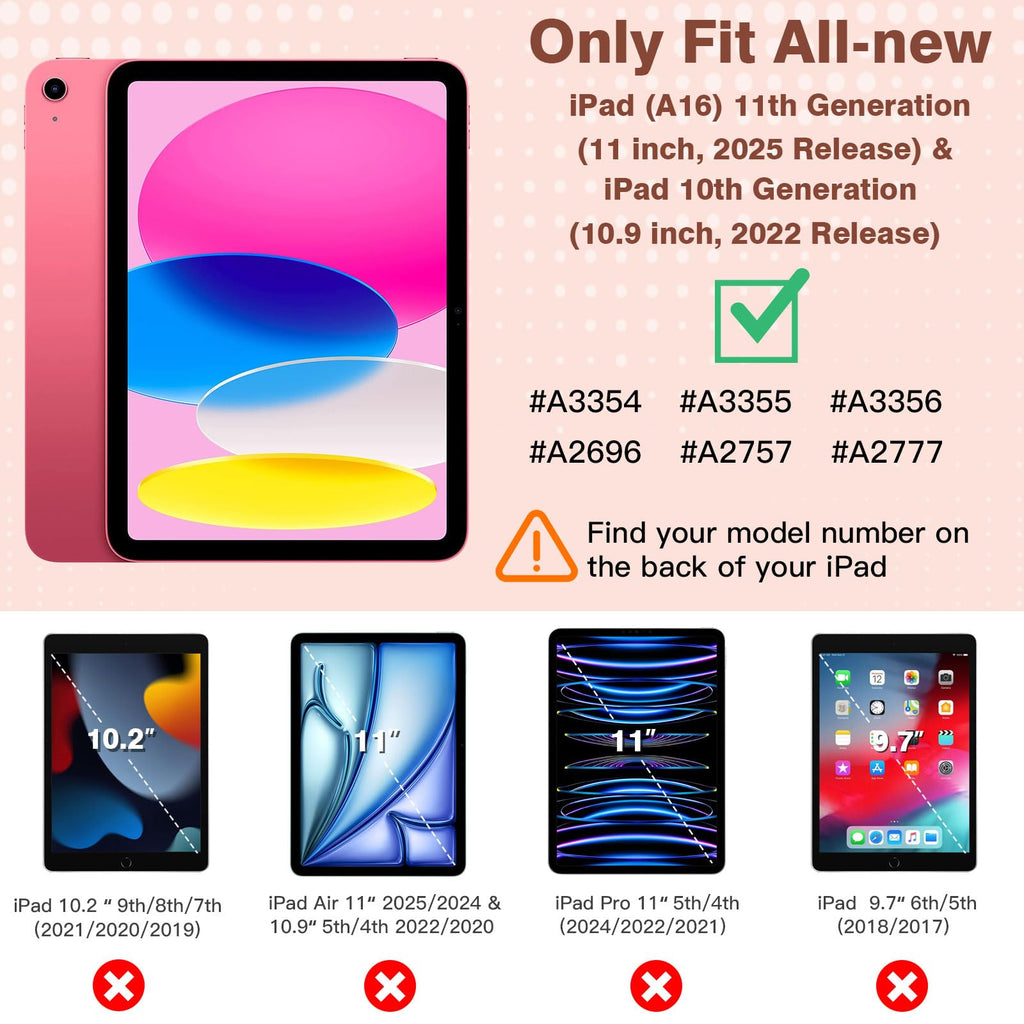 TiMOVO Case for iPad A16 11th Gen 11"/10th Gen 10.9", Colorful Flower