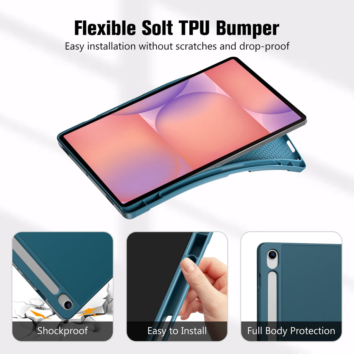 ProCase for Galaxy Tab S10 Lite/S10 FE/S9 FE 10.9" with S Pen Holder -Green
