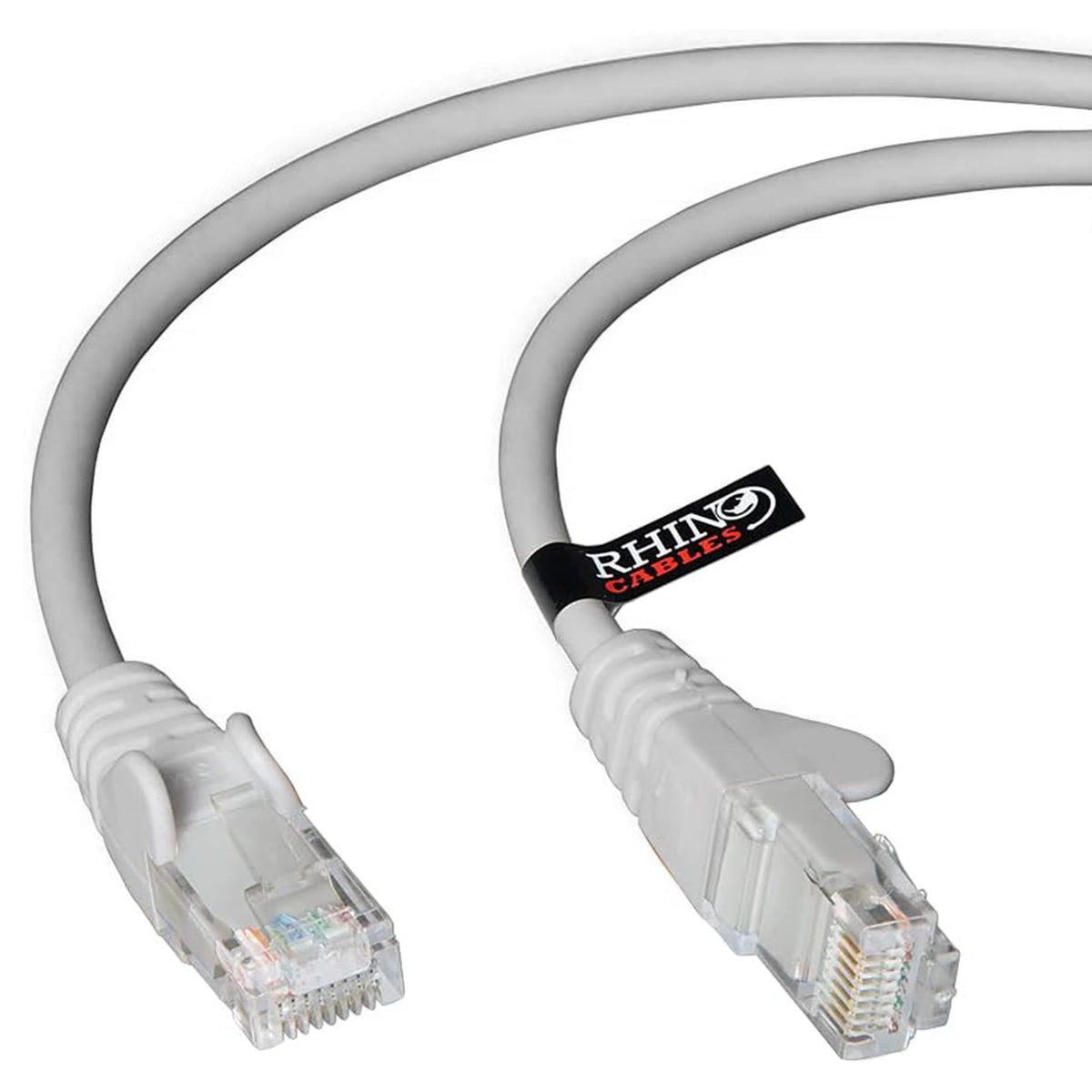 rhinocables CAT 5e High-Speed Ethernet Cable - Reliable LAN Network RJ45 Cable for Fast Internet & Data Transfer | Durable WiFi Broadband Cable for Gaming & Streaming, (20m, White, Pack of 25)