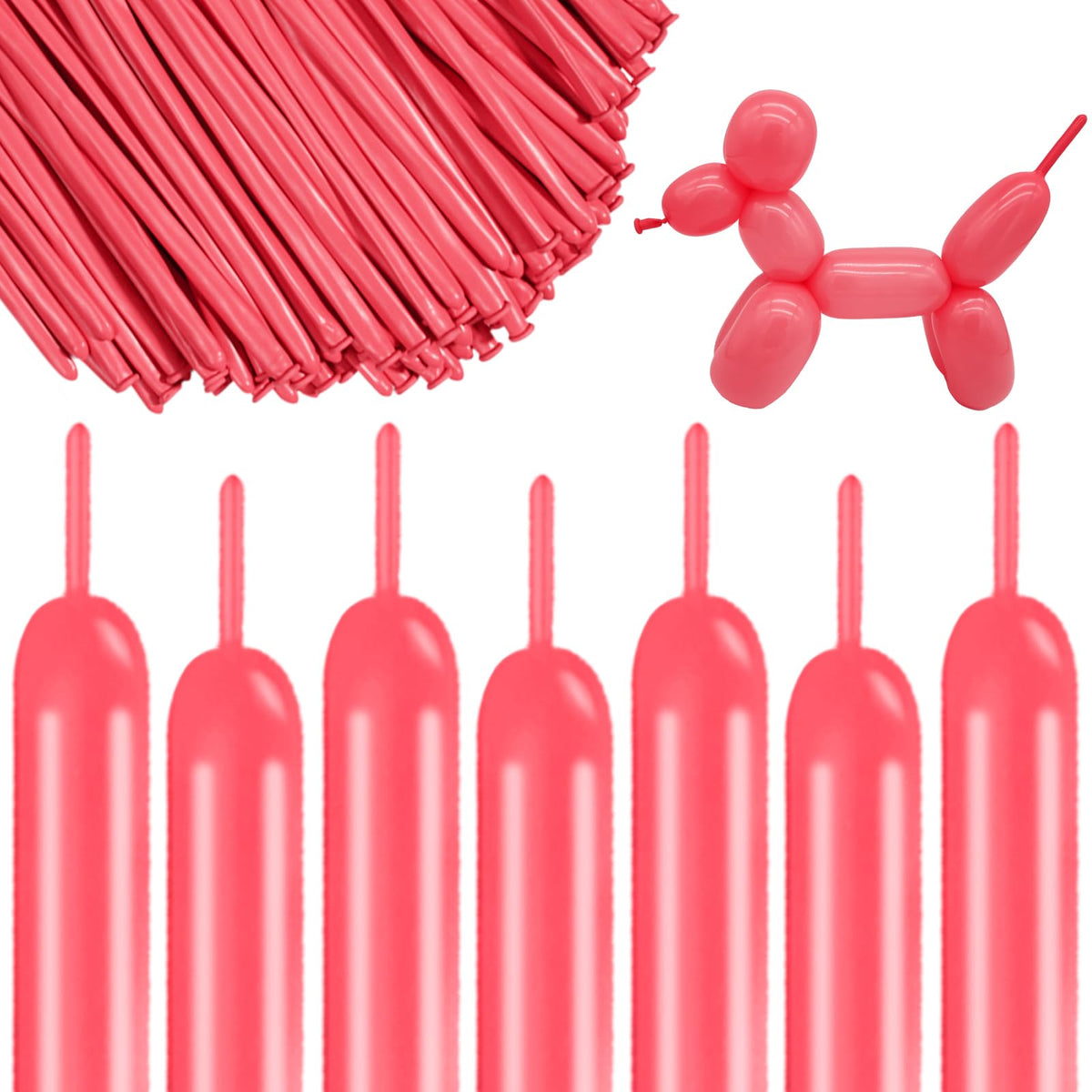 ASIYUHY 260 Balloons Clear Long Balloons 100 Pack Twisting Animal Balloon